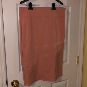 XL Double Take Salmon Pencil Skirt